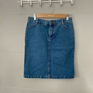 Topshop denim mini skirt